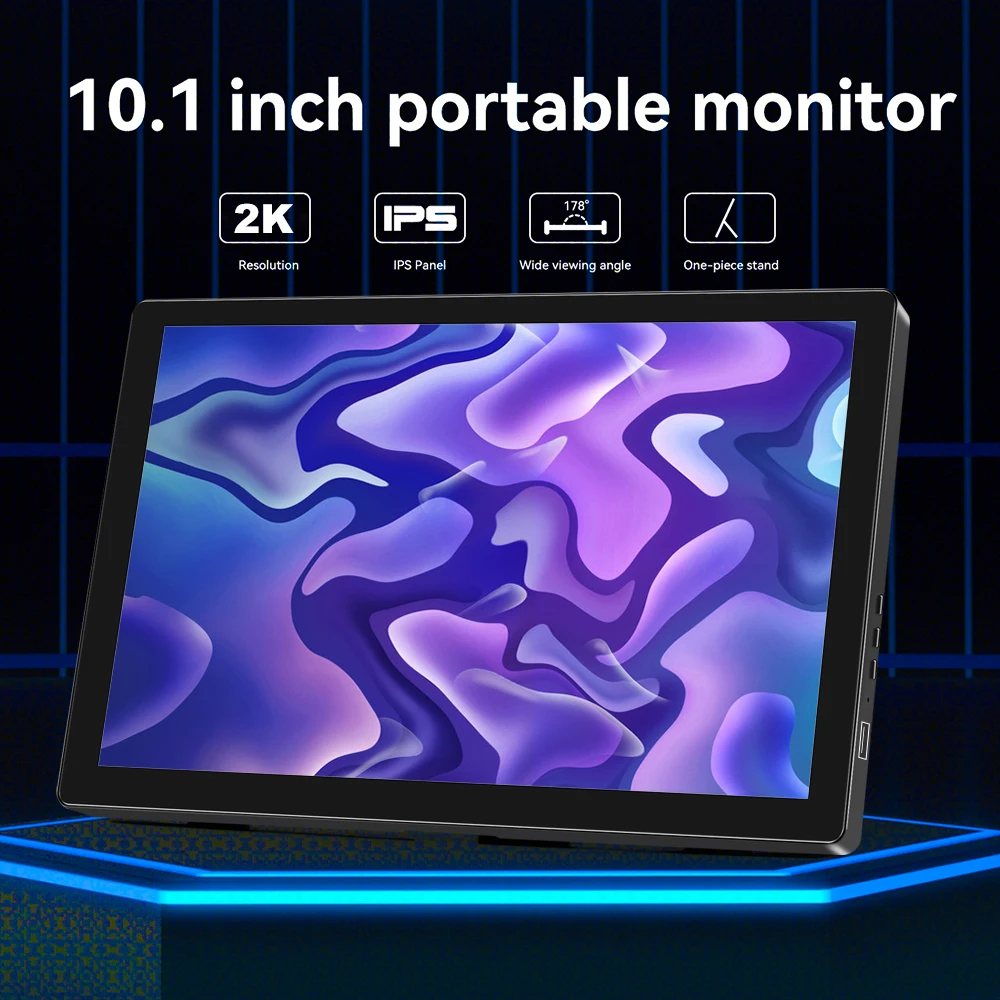 2K touch portable monitor 10.1″ 2560X1600 USB-C HDMI compatible computer Windows for laptop phone ps4 switch xbox Gaming monitor-2