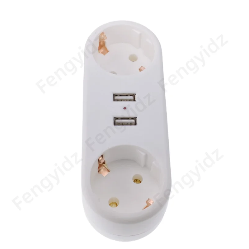 European Type Conversion Plug 1 To 2/3/4 Way EU Germany Standard Power Adapter Socket 16A 250V Travel Charging Adapter-4