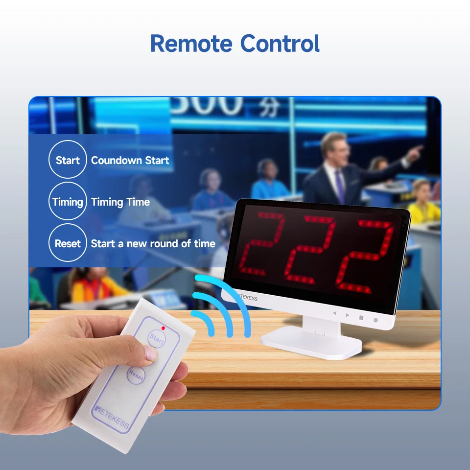 Retekess TM101 Quiz Answer Game Buzzer System 3 Answer Mode 4 Color State for Classroom Competition Game Show Family Party Games-4