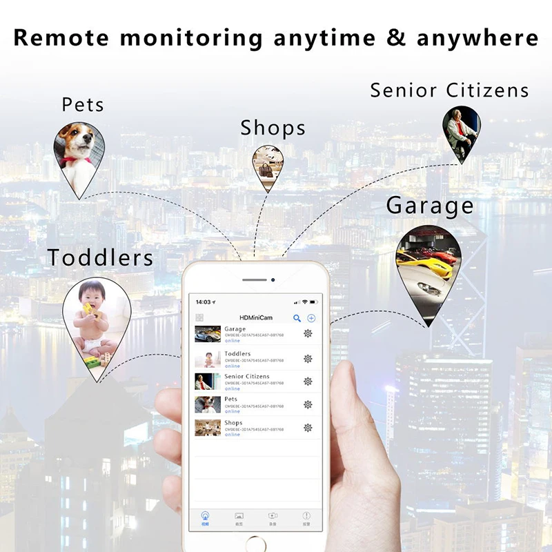 1080P HD Mini Camera XD Wireless WiFi Wire Camera Smart Home Security indoor Anti-theft IP Camera Video Voice APP Real-time Cam-5