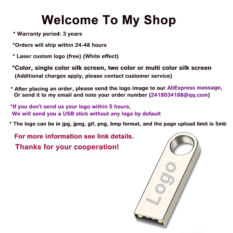 10Pcs/lot Metal USB Flash Drive 4GB 8GB Pen Drive 16GB 32GB cle USB Stick 2.0 UDP Memory Flash Drive 64GB 128GB Free custom logo-2
