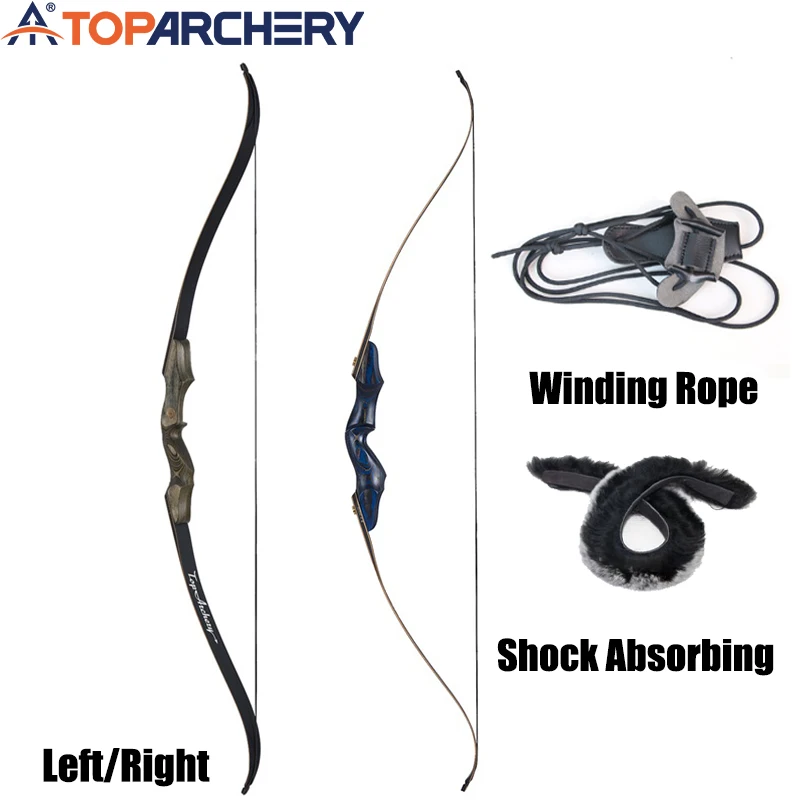 Archery 60in Left/Right Wooden Hunting Bow Traditional Recurve Bow Laminated Craft Longbow For Outdoor Shooting Hunting Gifts
