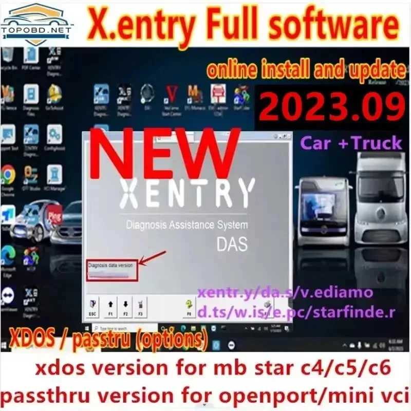 Newest 2023.09 MB STAR sd C4C5C6 software xentry DAS install or upgrade xentry 2023.09 das vediam.o DT.S WI.S EPC starfid-3