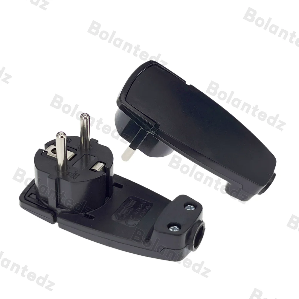 France Germany Plug Adapter 16A Male AC Outlets Rewireable Schuko Electeic Socket Euro Connector Ultra Thin Hidden Power Plug-2
