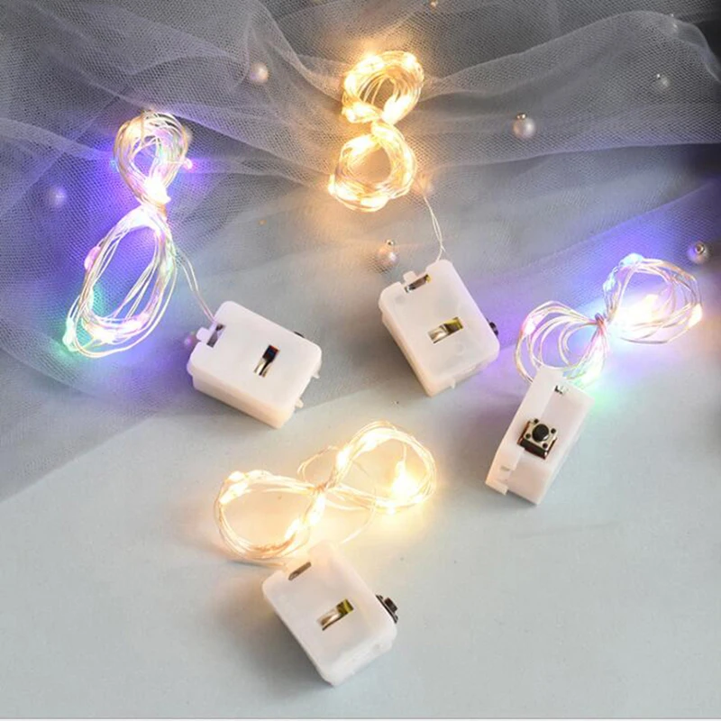 10pcs LED String Lights Battery Powered Colored Atmosphere Fairy Garlands Light  For Outdoor Room Wedding Party Festival Decor-4