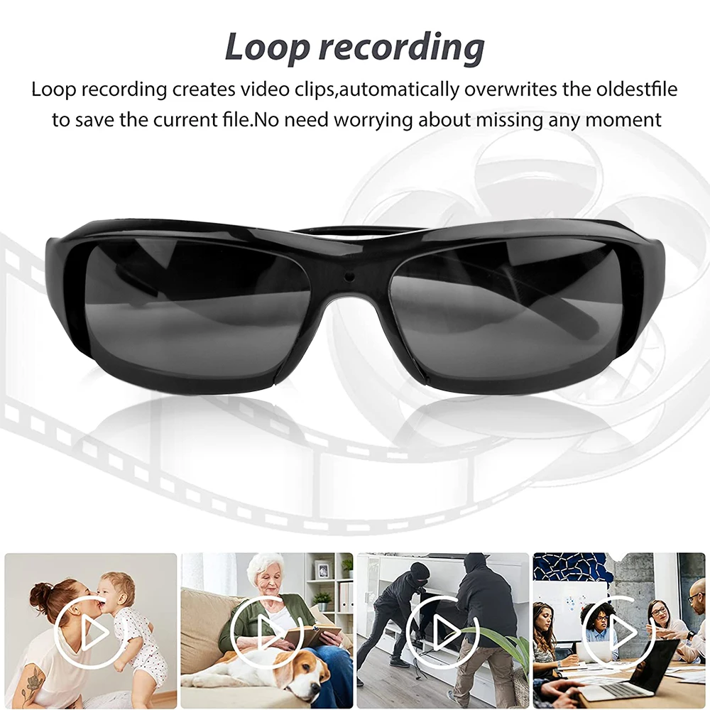Portable 1080P HD Mini Glasses Camera Video Recorder Wearable Sunglasses Camera Outdoor Sports DV DVR Surveillance Camcorder-5