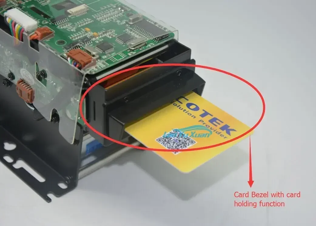 Motorized Self Service ATM Kiosk Auto Plastic Hotel Key IC SIM Chip Card Machine Collector Dispenser with Reader-2