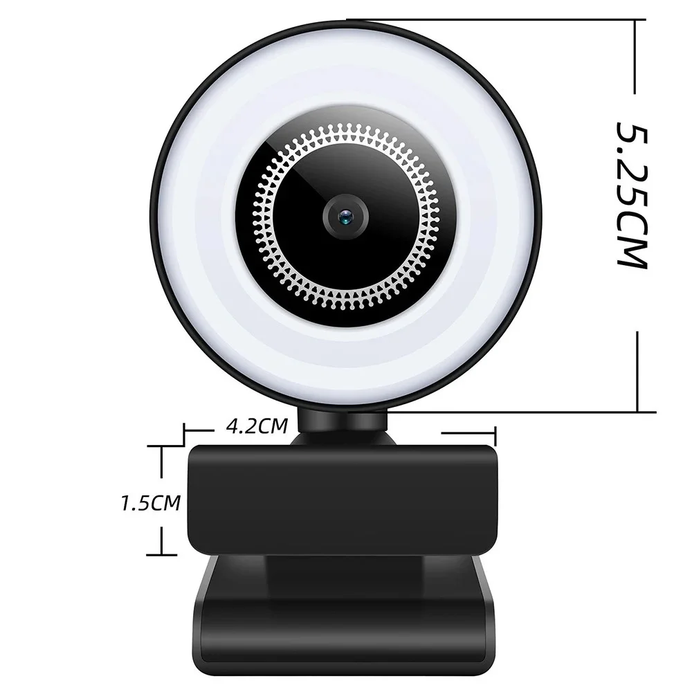 4K 2K 1080P Webcam Light Control Full HD 8MP Webcam PC Laptop Auto Focus Live Streaming Flexible with Microphone Live Broadcast-4