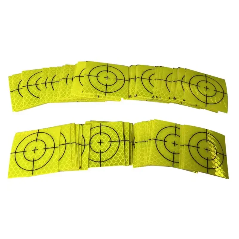 100pcs Size 60x60mm 20 30 40 50 mm Reflector Sheet For Total Station Survey Geography Fluorescent Green Sheet Reflective Sticker-3
