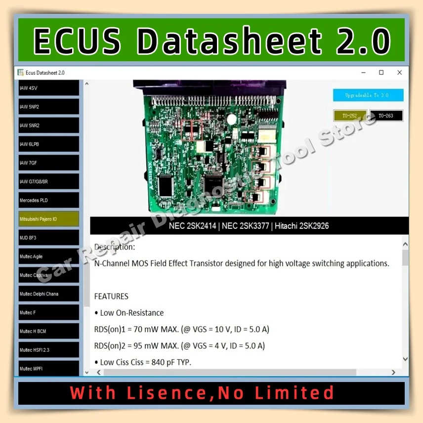 2024 ECU Repair Software ECU Modules Repair +Ecus Datasheet Pinout Immo Location Including Multimeters Transistor EEprom Defects-2