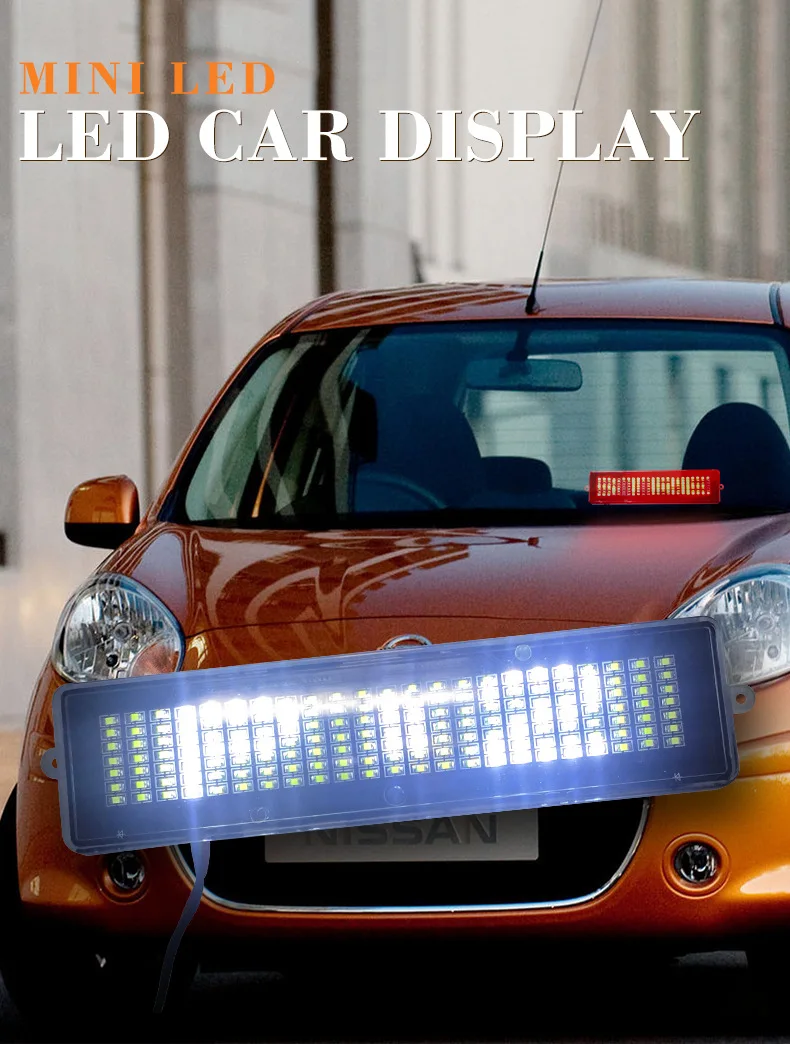 LED Car Screen Scrolling Word English LED Car Display Screen Car Rear Window LED Display Screen-3