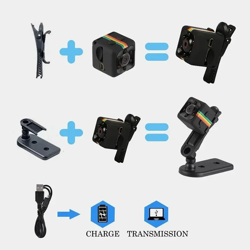 HD Mini Camera 1080P Portable Small Nanny Cam Video Voice Mini DV Recorder Indoor Covert Security Camera For Home Office-4