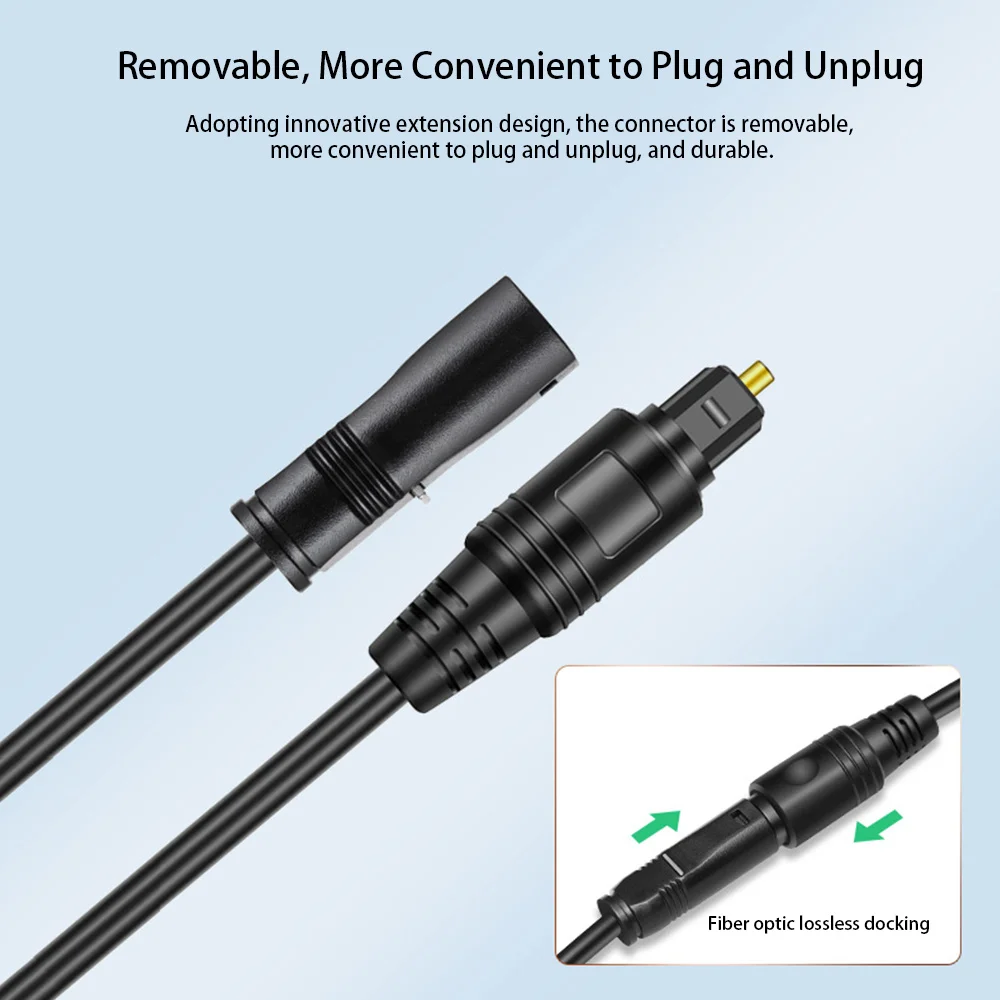 Byscoon Fiber Digital Toslink Extender Cable, Male to Female Optical Audio Extension Cable for Sound bar/TV/PS4/Xbox-2