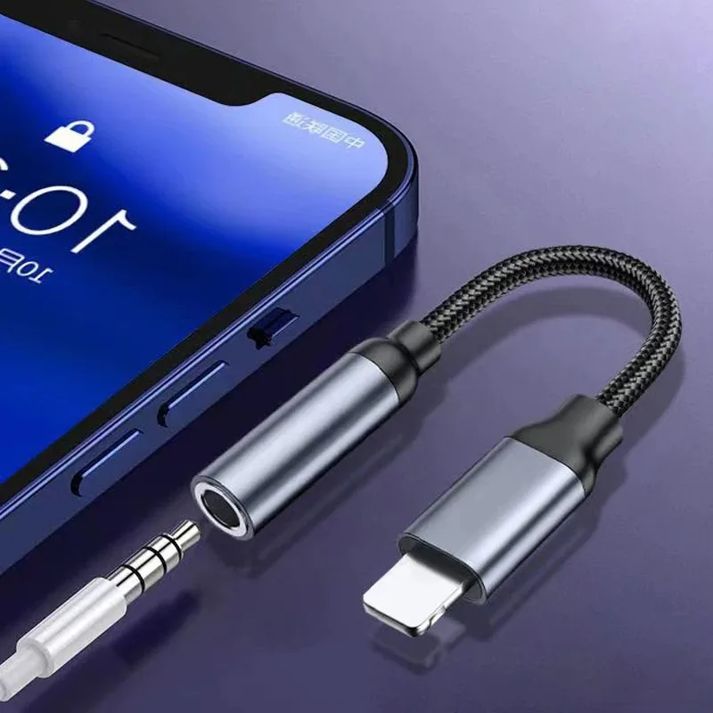 8 Pin to 3.5mm Jack AUX Cable for iPhone 14 13 12 11 Pro Max IOS 14 Male to Female Adapter Headphone Connector Audio Splitter-3