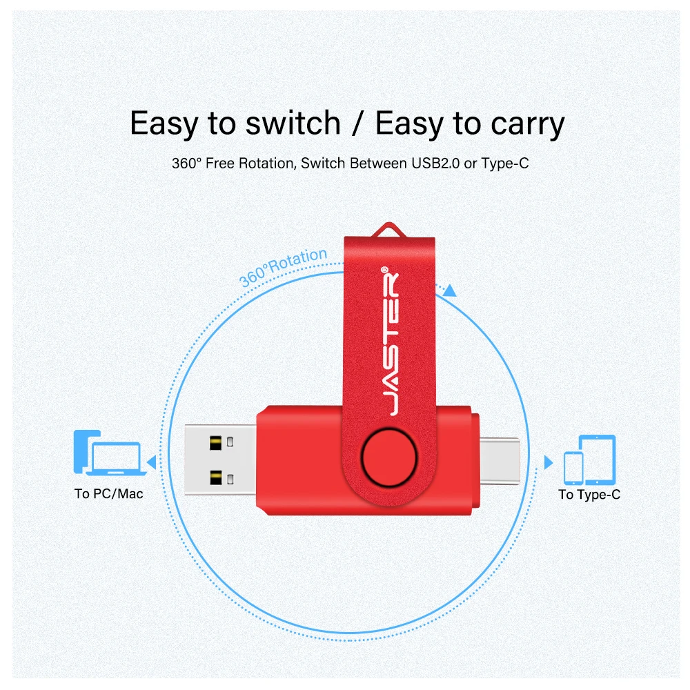 TYPE-C USB 3.0 Flash Drive 64GB High Speed Pen Drive for Android Phone Free Key Chian Memory Stick Black Red OTG Pendrive 32GB-3