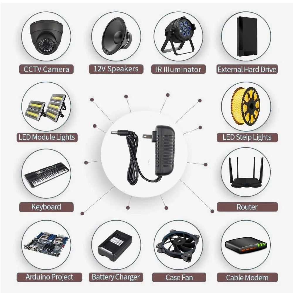 Switching Power Supply Lighting Transformer AC 110V~220V To DC 5V 12V 24V LED Power Adapter 1A 2A 3A 4A 5A 6A 8A 10A For Camera-6