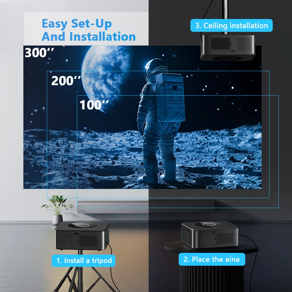 XIWBSY New T04B-Pro Android 4k Projector Smart Focus Bluetooth5.2 Projector 8k Video Home Theater Camping Outdoor Proyector-5