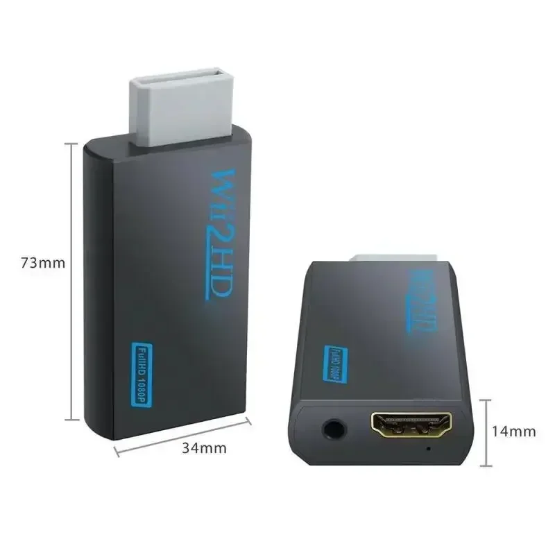 Wii To HDMI-compatible Adapter Converter 3.5mm Audio For PC HDTV Monitor 1080P 720P Wii2 To HDMI WII2HDMI Converter Adapter-6