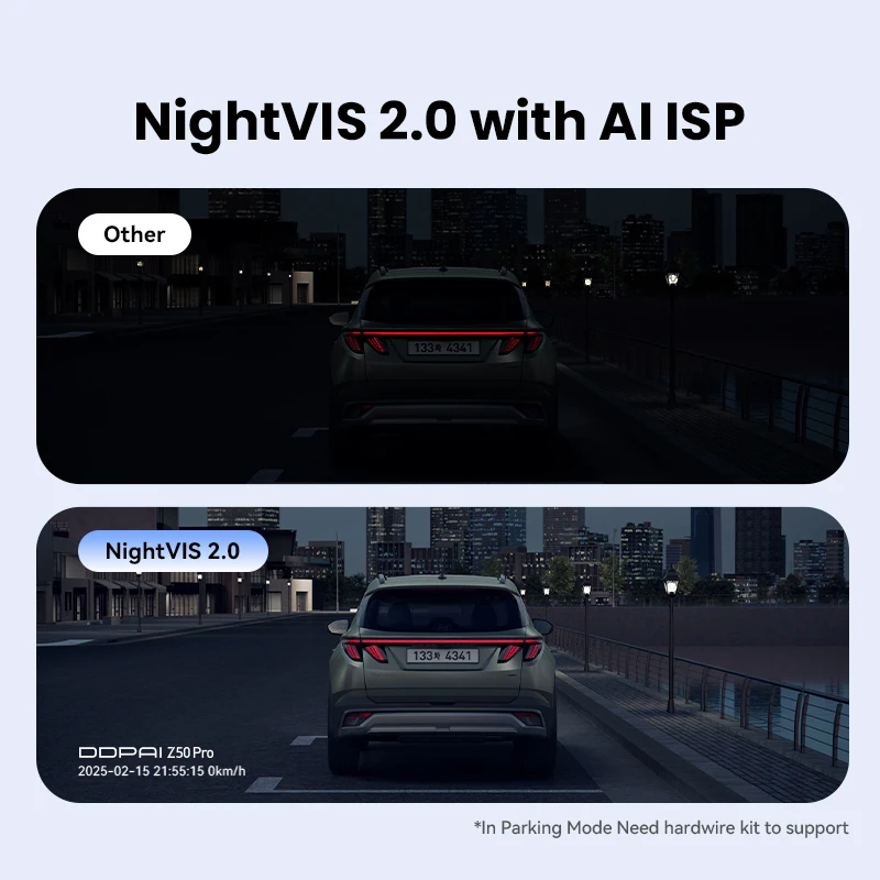 2025 New DDPAI Z50 Pro Dash Cam  4K Car DVR Night Vision 5GHz Wi-Fi GPS ADAS 24h Parking mode Front and Rear Camera-4