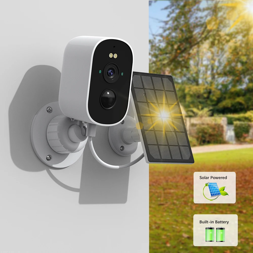 WiFi IP Camera Solar Panel Battery Powered Wireless Outdoor Security 1080P HD CCTV Video Surveillance PIR Human Detection iCSee-2