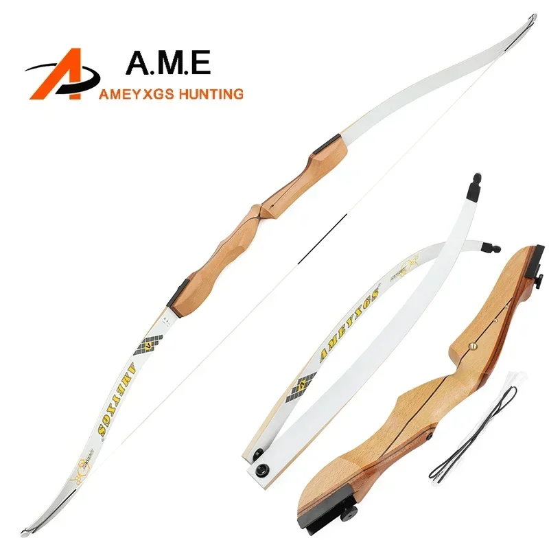 AMEYXGS 66" 68" 70" Recurve Bow 14-24lbs 20-40lbs Archery Takedown Bow Right Hand Elastic Limbs for Outdoor Shooting Hunting Bow