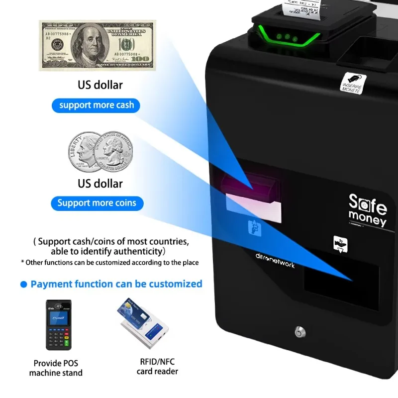 Customized Function Follow the Scene Cash Payment Kiosk Support SDK Service Currency Change Self-service Kiosk Shop Supermarket-6