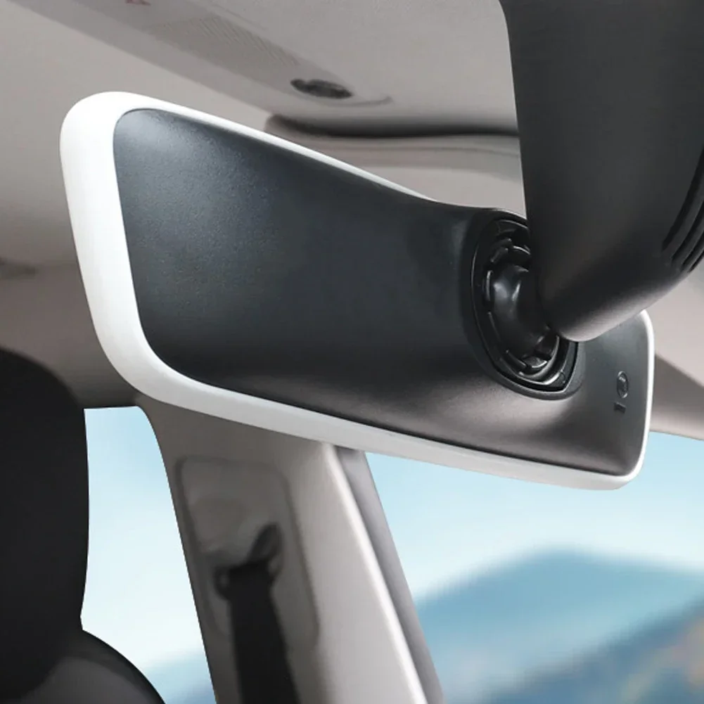 Silicone Rear View Mirror Protector Frame for Tesla Model 3 Y S X Center Console Accessories Interior Rearview Cover Rubber Case-6
