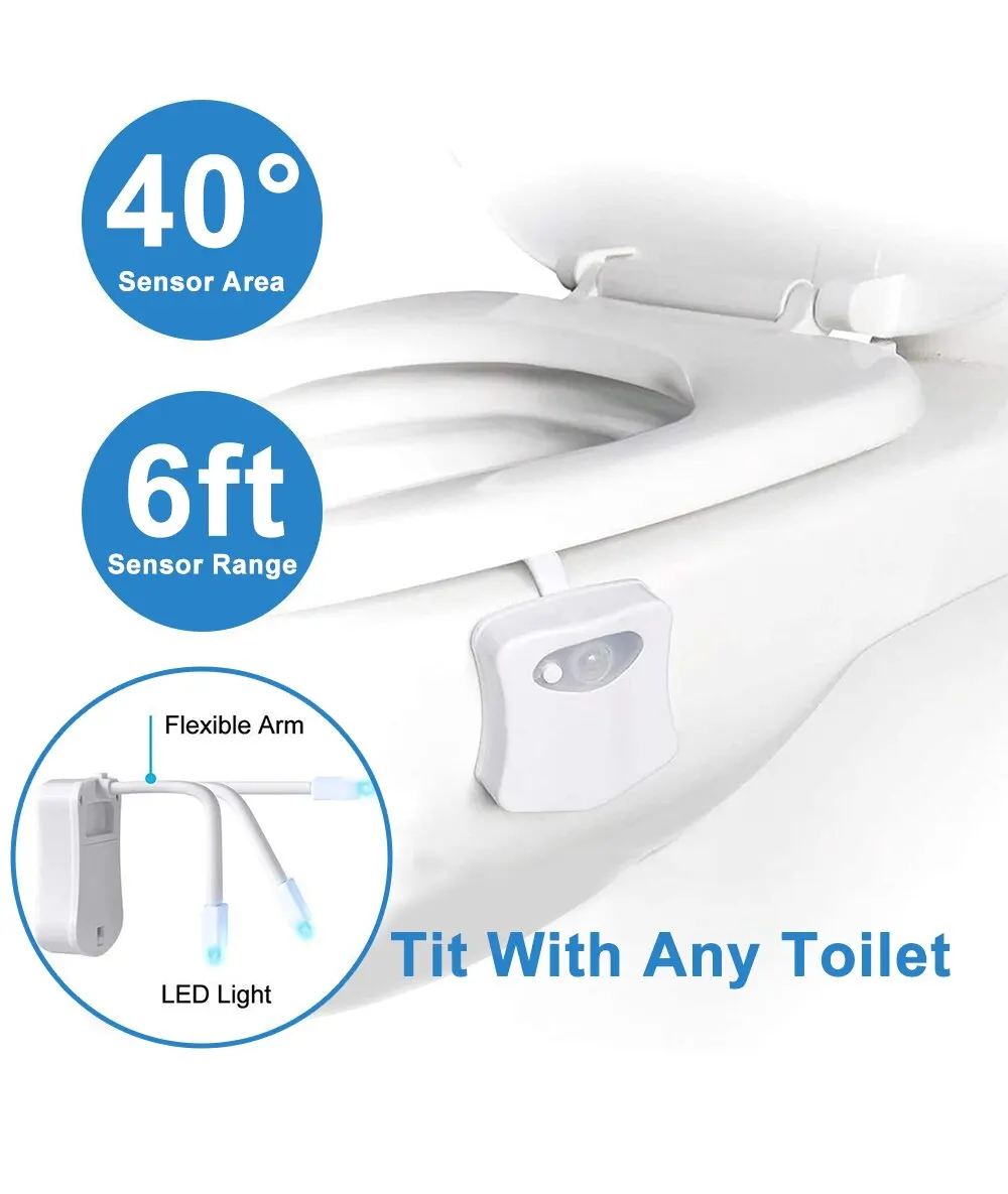 Mini Kawayi Human Infrared Sensing Light LED Night Light Stick Toilet 16/8 Color Bathroom Colorful Motion Sensing Night Light-2