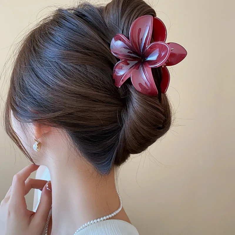 Fashion Flower Hair Clips For Women Bohemia Large Hair Claw Clamp Hairpins Barrettes Girls Beach Hair Accessories Headwear Gifts-3