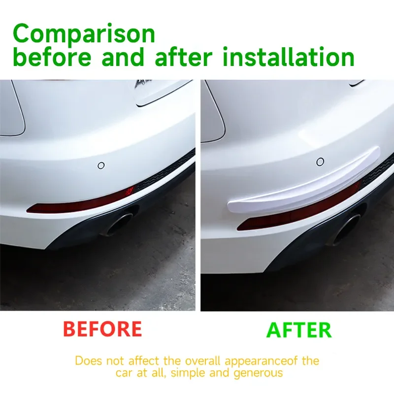 2pcs Car Bumper Protector Strip Guard Corner Protection Strips Scratch Protector Crash Anti Collision Auto Accessories-3