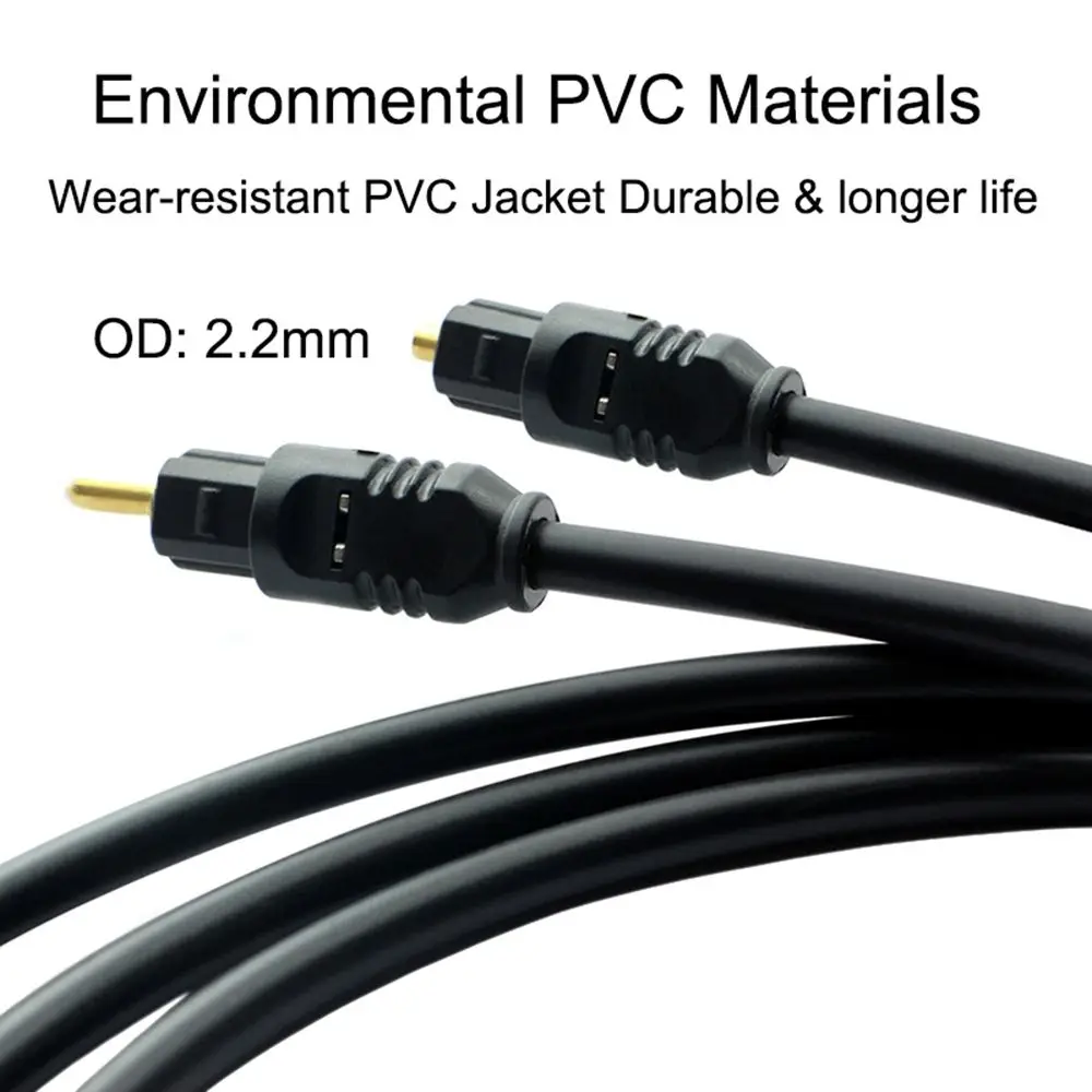 Gold-plated Connector Audio Cable Optical Fiber Cord SPDIF Line 3.5mm to Toslink For Speaker Blu-ray Player Power Amplifier-6