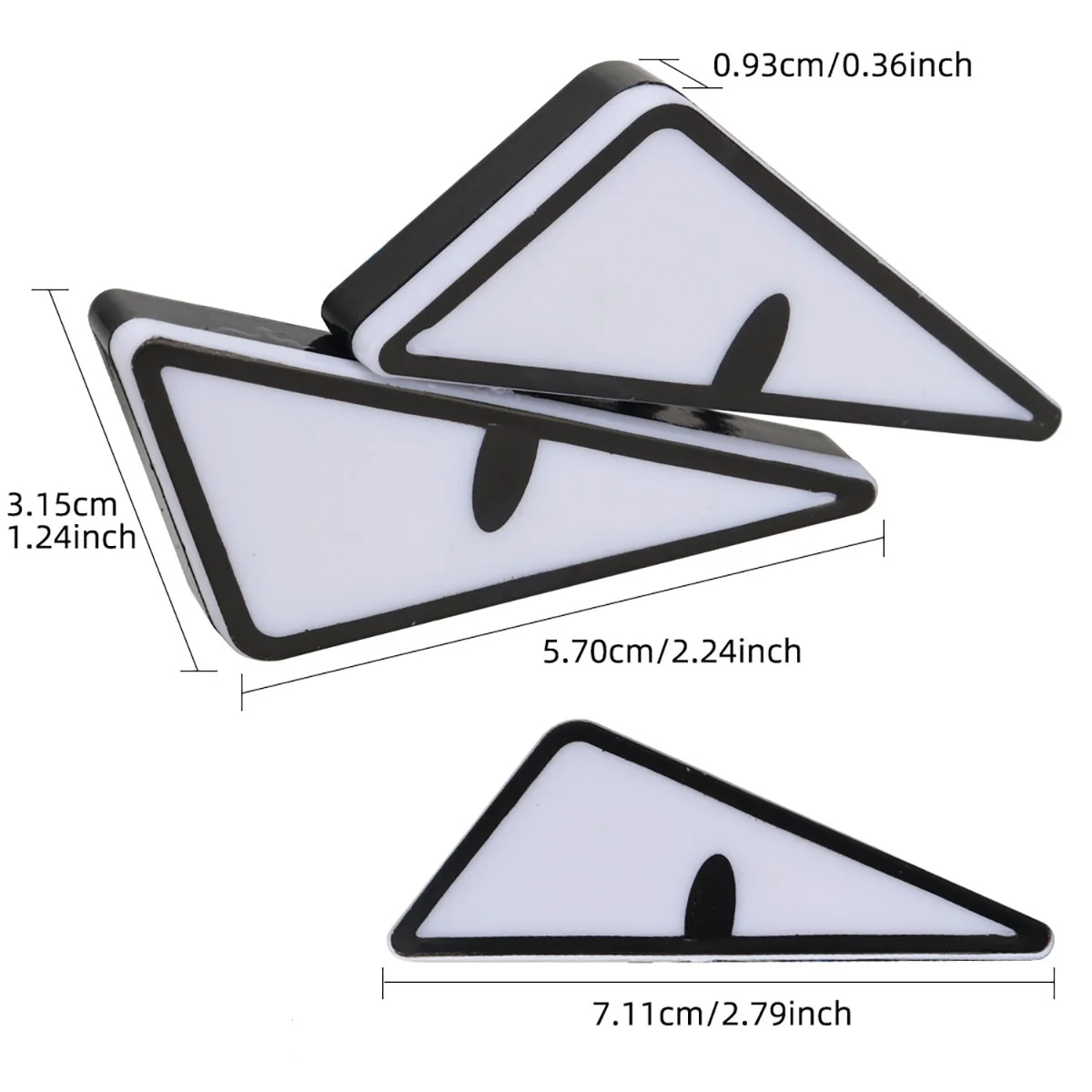 2Pcs Motorcycle Led Demon Eye Light Semicircle/Triangle Eye Turn Signal Light Dynamic Tail Lamp Mini Car Decoration Lights-4