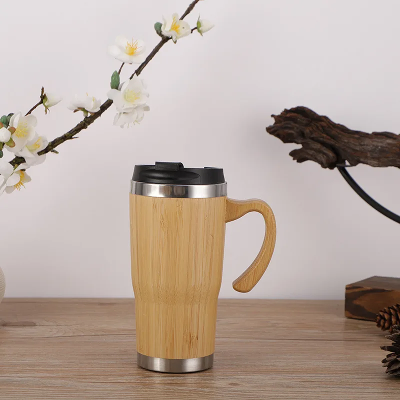 Personalized Bamboo Thermos Insulated Mup Creative Bamboo Insulated Water Bottle Heated Travel Cup Office Cup-5