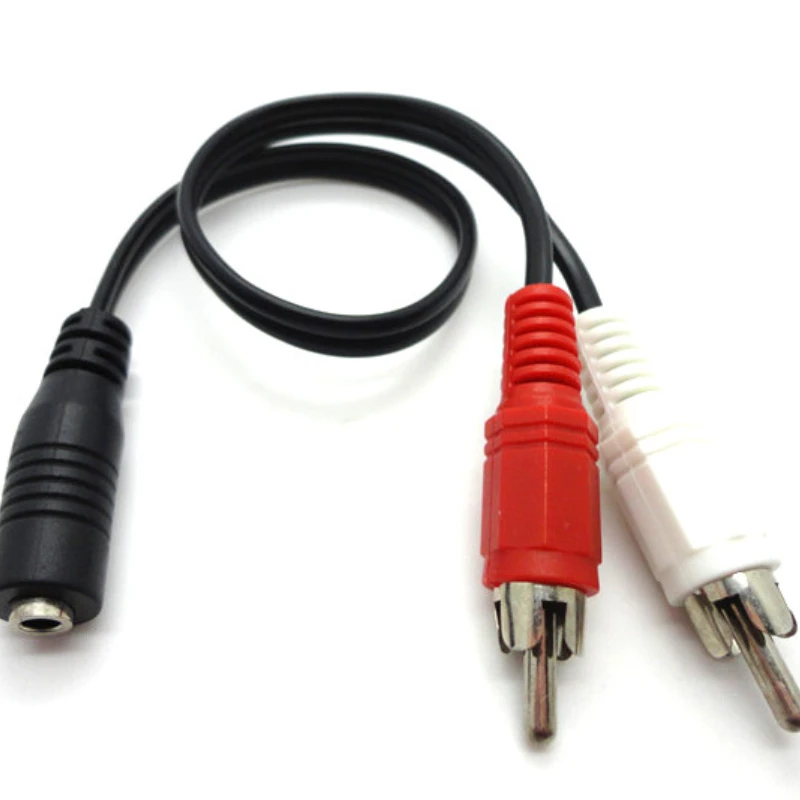 Universal RCA Cable 3.5mm Jack Stereo Audio Cable Female To 2RCA Male Socket To Headphone 3.5 AUX Y Adapter for DVD Amplifiers-2