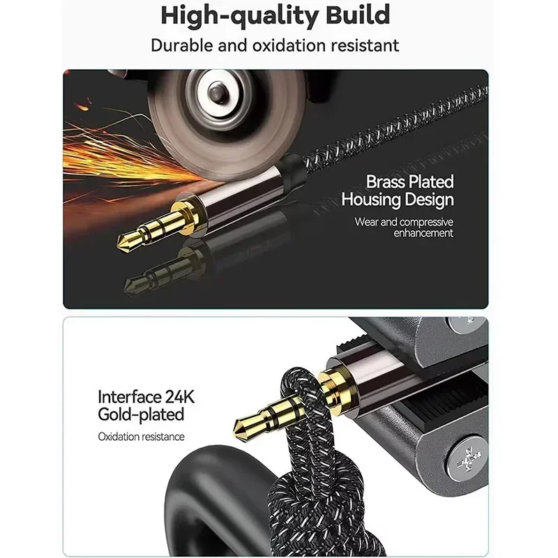 3.5mm AUX Stereo Audio Cable Male To Female Headphone Extension Cables for Earphone IPad Smartphone Tablet Media Player Etc-5