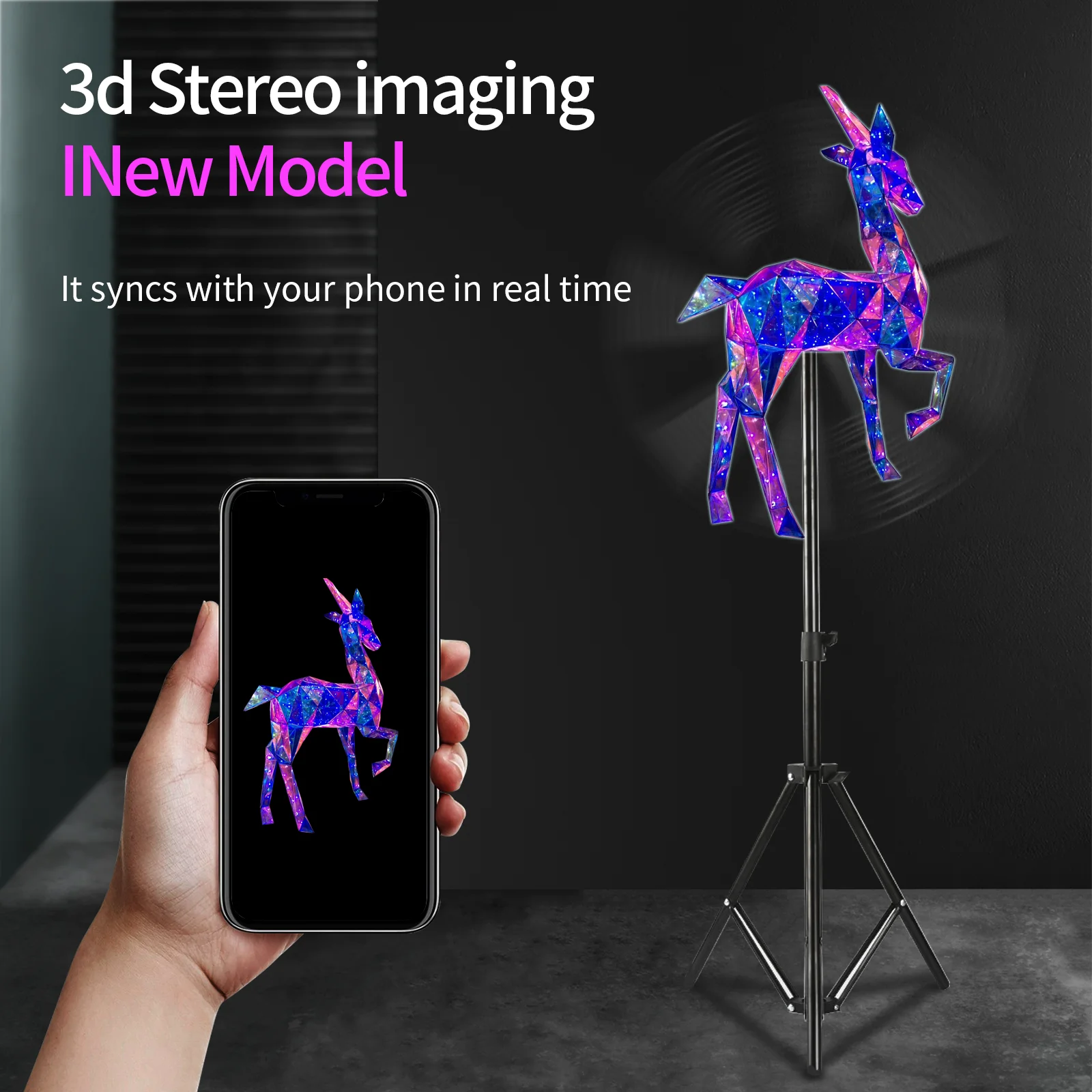 80CM 3D Fan Hologram Projector Wifi Display Advertising Logo Light Led Sign Holographic Lamp Three-Dimensional Projectors-3