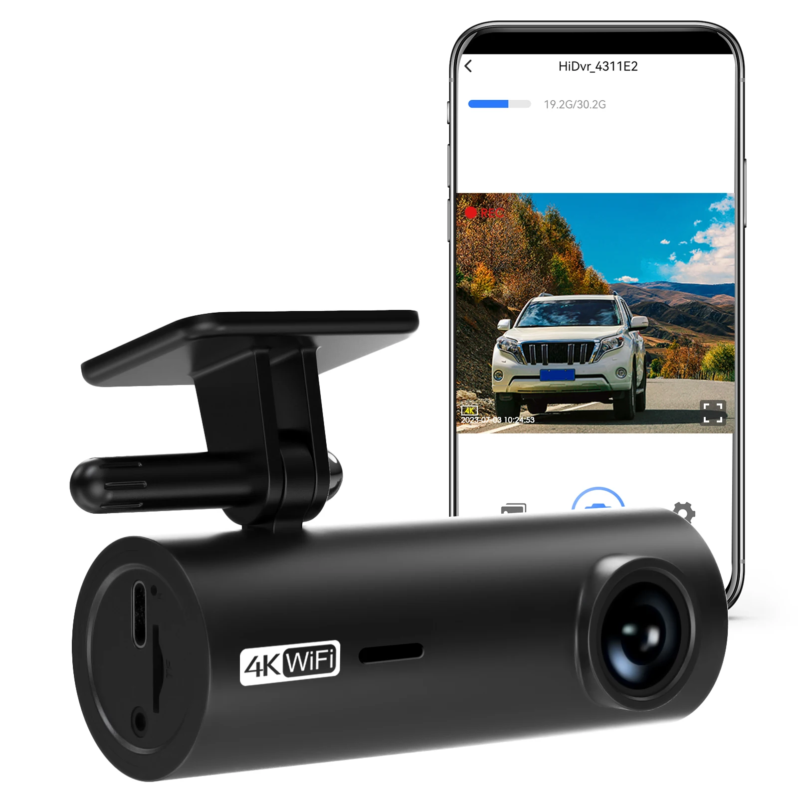 3840*2160P Car Dvr Dashcam 4K Dash Cam For Cars Drive Video Recorder Front Camera WiFi For Vehicle Supplies  24h Parking Night V-2