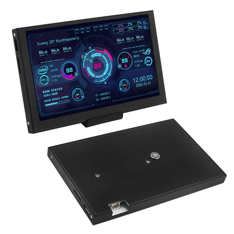 5 Inch IPS Type-C Secondary Screen Computer CPU GPU RAM HDD Monitor Dynamic Editable Theme USB Display Sub-Screen LCD NO AIDA64-5