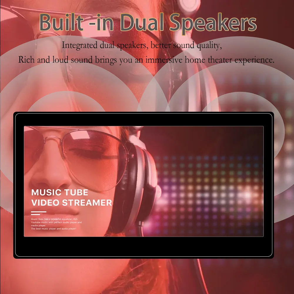 Touchscreen 10.3 Inch Portable Monitor 1920*720 Long Bar Monitor IPS Dual Speakers HDMI Type-C for Mac Laptop, PC,Switch, Phone-4