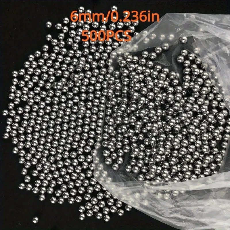 500pcs 6/7/8mm Slingshot Hunting Archery ball  High Carbon Steel Ball Precision Polished Quenched
