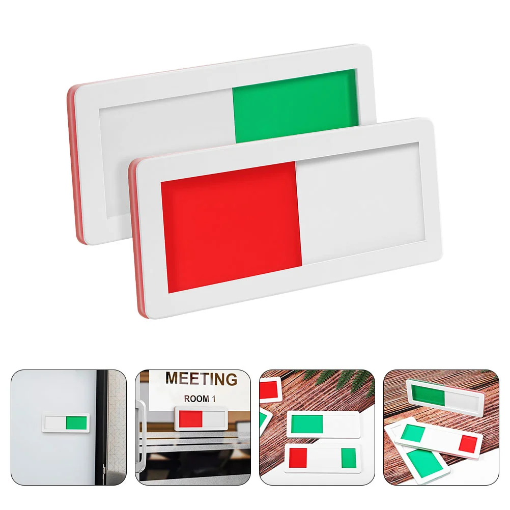 2 Pcs ID Plate Available Sign Office Vacant Privacy Signage Meeting Room Occupied Conference Door Not Disturb Slide-2
