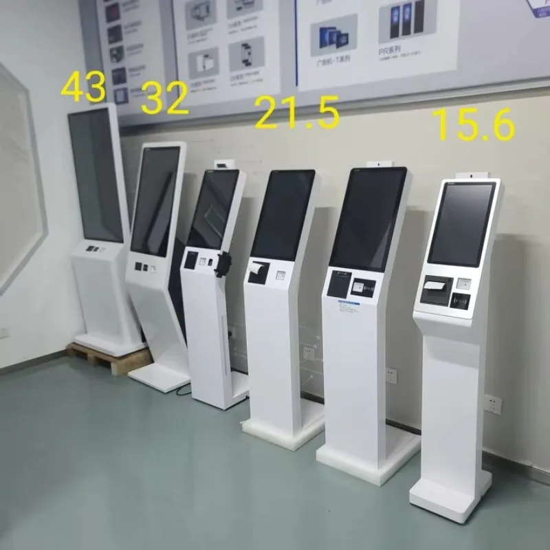 Self Service Kiosks 15.6 21.5 23.8 27 32 43 Inch Fast Food Restaurant Order Touchscreen Payment Kiosk for Ordering-4