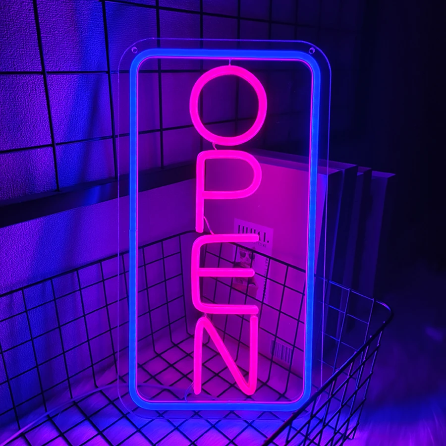 Open Neon  Sign For Business, Business Store,Front Window,  Glass Door, Retail Shop, Store, Bar, Salon, Restaurant Decor,USB-6