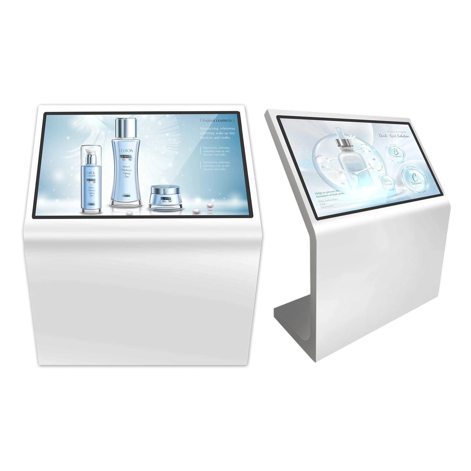 43 Inch L Shape Self-service Smart TV Tablet Advertising Player IR Touch Digital Display Floor Standing Kiosk-6