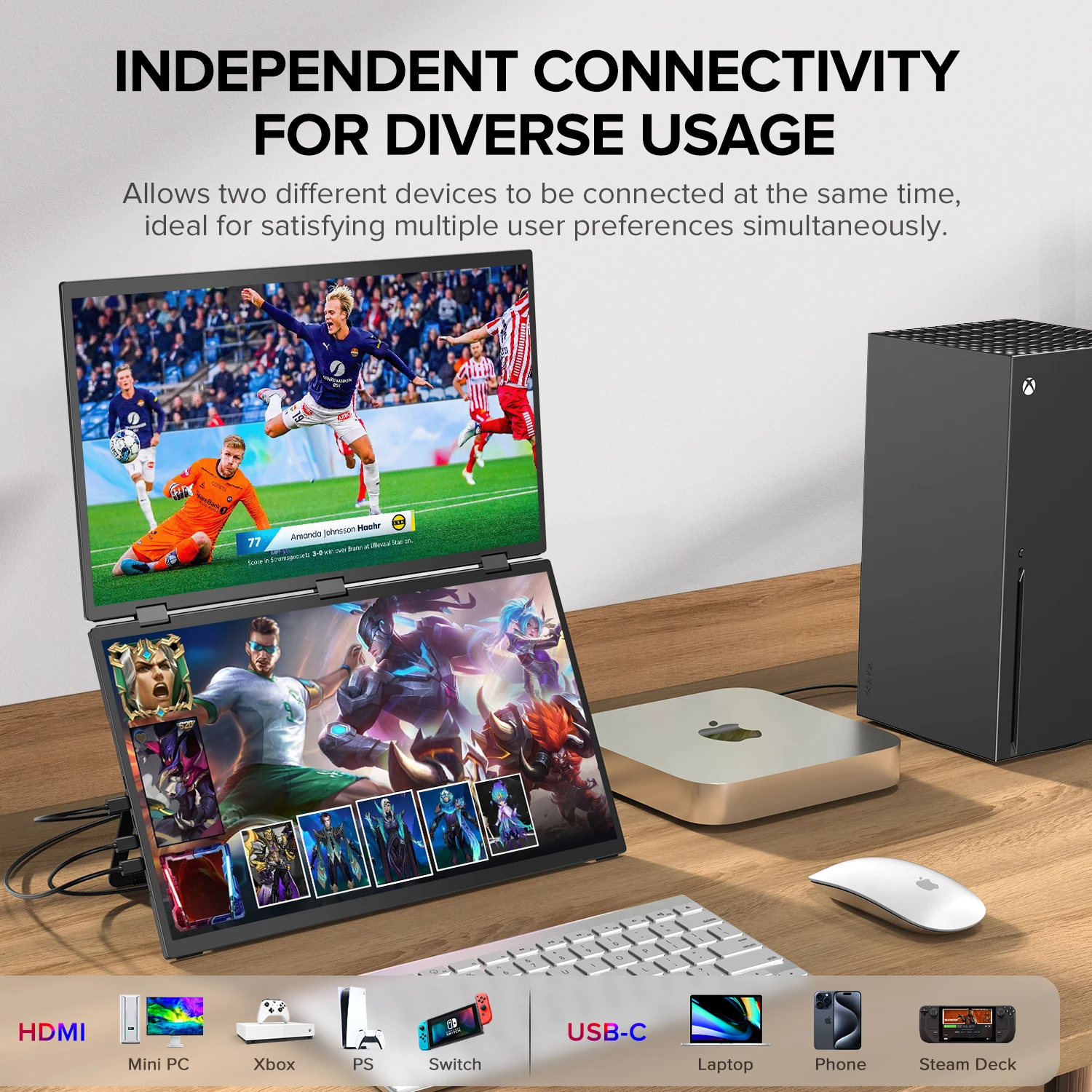UStation Δ / Delta Plus Stacked Monitor Touchscreen Laptop Dual Screen Folding 18.5