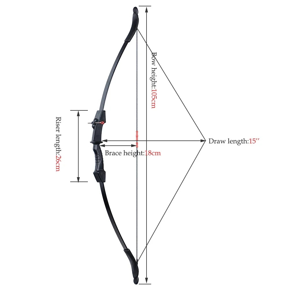 Toparchery Recurve Bow for Kids 12-15lbs Take-down Bow for Children Outdoor Shooting Game-2