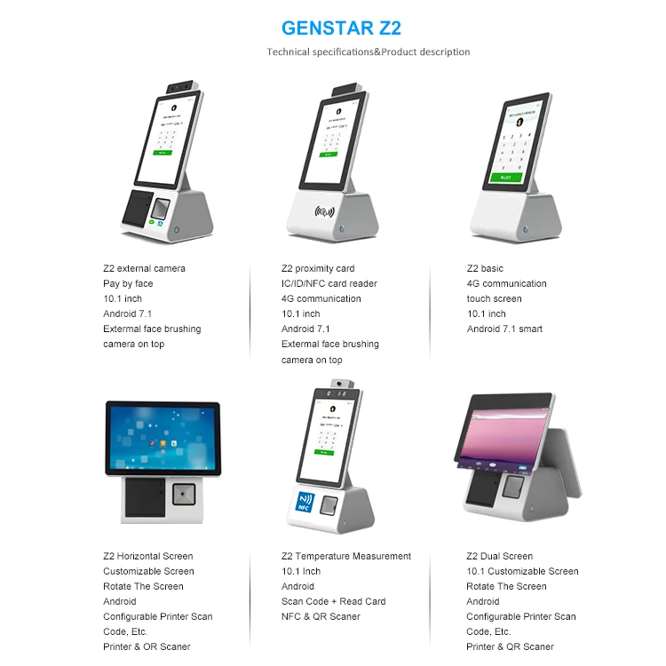 10.1 inch  Capacitive touch screen desktop Self Service Kiosk  self service android kiosk all in one kiosk desktop-4