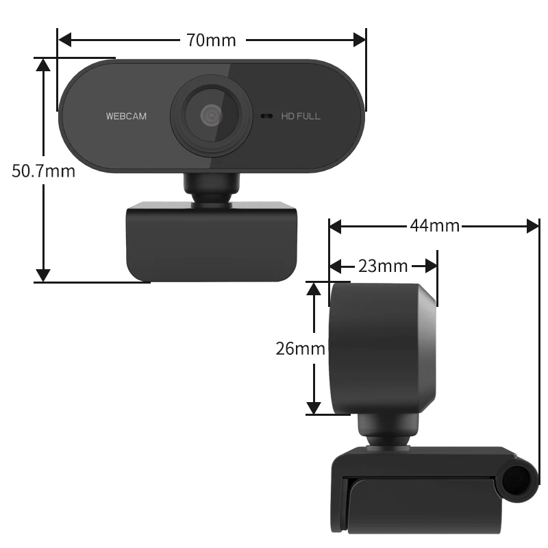 1080P Full HD Computer Network Camera with Microphone USB Plug PC Mac Laptop Desktop Live Video Call Work Mini Camera-5
