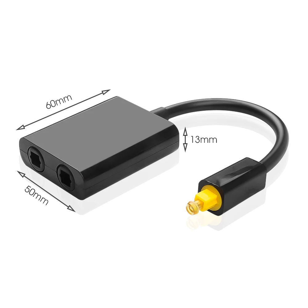 Toslink Splitter 1 in 2 Out Optical Audio Splitter Cable Digital Optical Cable SPDIF Optical Audio Distributor For Multimedia-6