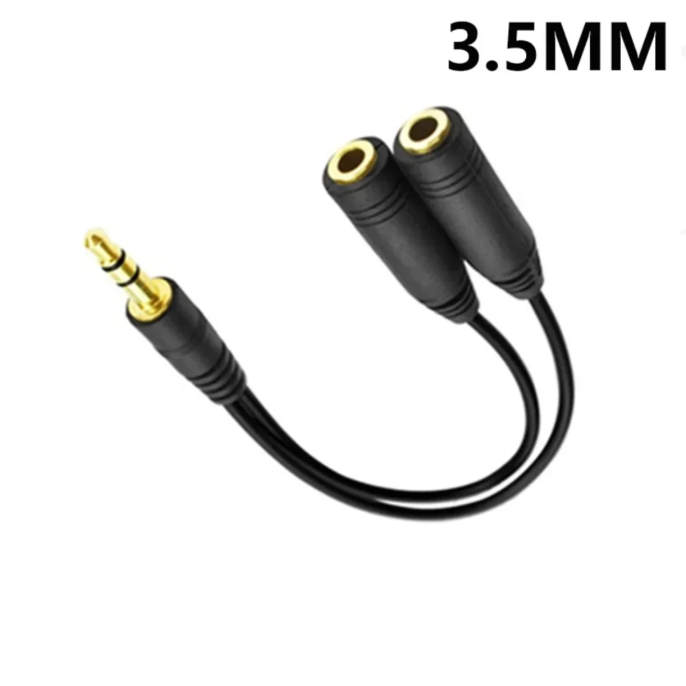 Dual Female Audio Cable Y Splitter Cable 3.5 Mm 1 Male To 2 for Earphone Headset Headphone MP3 MP4 Stereo Plug Adapter Jack-2